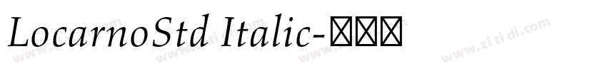 LocarnoStd Italic字体转换